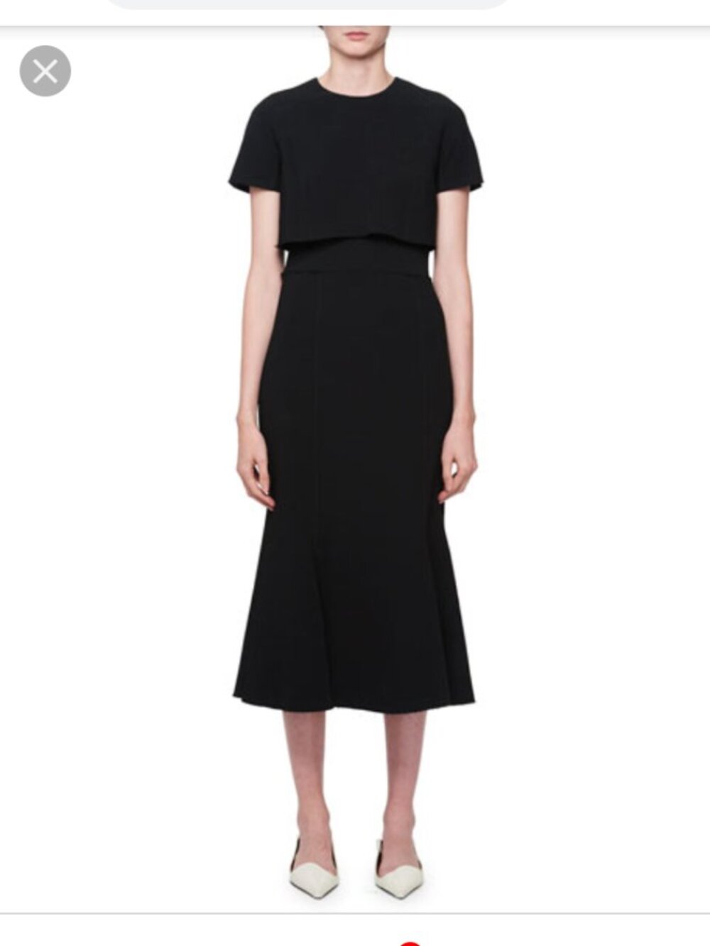 Proenza Schouler Short-Sleeve Midi Dress w/ Tee Detail Size 2